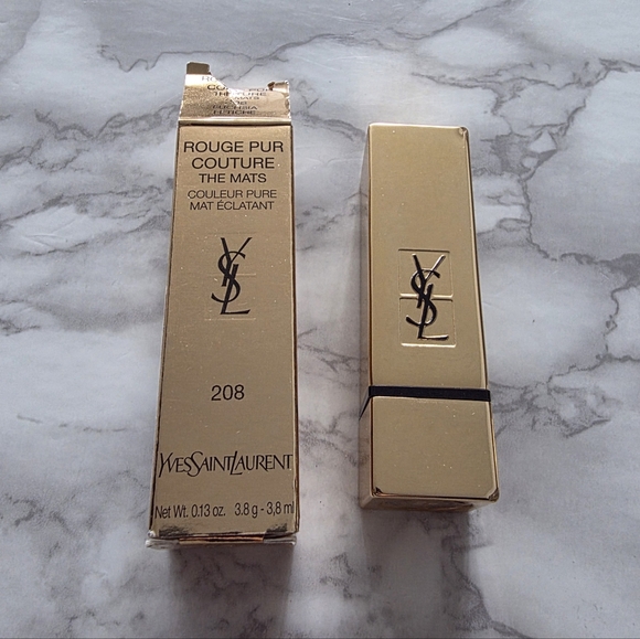 NEW Yves Saint Laurent Rouge Pur Couture The Mats Lipstick — Shade 208 - Picture 4 of 6